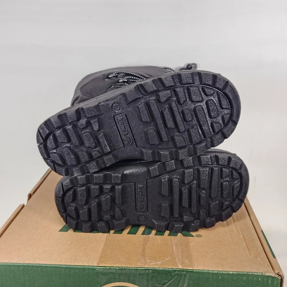 Kamik North Pole Winter Boots Kids Size 12 Black Waterproof Insulated Snow Boots